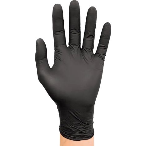 SIR SAFETY SYSTEM DEFENDER Gants de protection jetables en nitrile noir Taille S-7