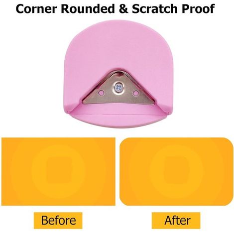 1 Stück Mini-Locher Eckenstanzer Schreibtischlocher Papierlocher für den täglichen Gebrauch Eckenstanzer Eckenrunder Eckenabrunder für Ordner und Rosa (1/4)