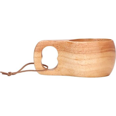 Tazza in legno aqxreight da 200 ml, tazza per latte/caffè, con foro, tazza portatile, con anello per appenderla, adatta per ufficio e casa. (1/5)