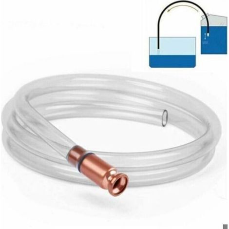 Tuyau De Transfert Liquide - Pvc Transparent - Valve Cuivre - Debit 10 L/min - Longueur 2 M