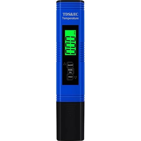Testeur TDS EC 3 en 1 avec Thermomètre – Stylo de Mesure de la Qualité de l'Eau et Conductivité, Écran Rétroéclairé, pour Eau Potable, Piscines et Aquariums-lsw (1/4)