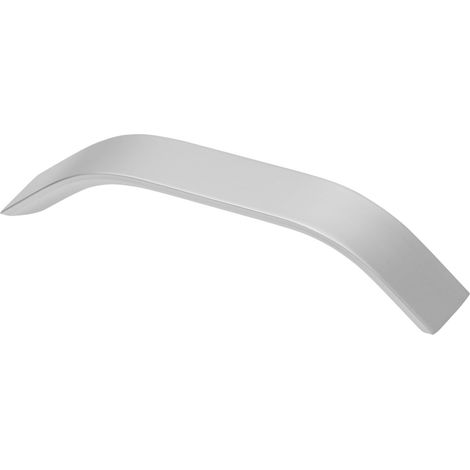 Poignée de Meuble Moderne 337, Entraxe 128 mm, Longueur 146 mm, en Aluminium avec Finition Anodisée, pour Tiroir de Cuisine et Armoire, Couleur Aluminium