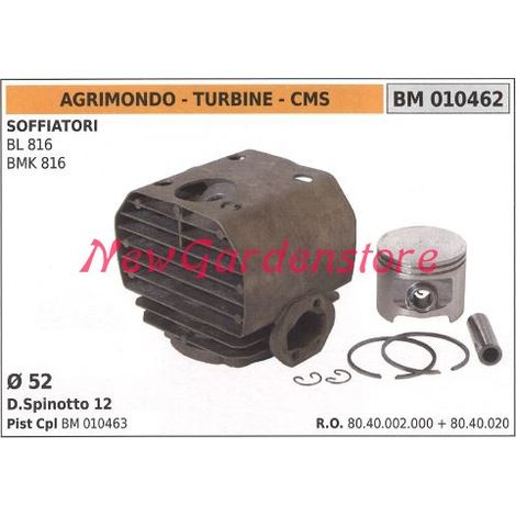 Cilindro pistone segmenti AGRIMONDO motore soffiatore BL 816 BMK 816 010462