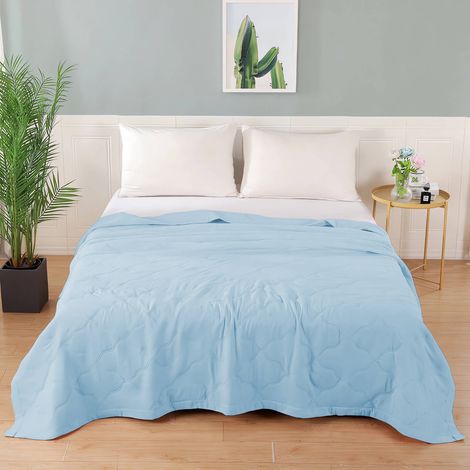 Couette Été - 200 x 150 cm - Coton 98 % Spandex 2 % - Respirante Hygroscopique - Pour Lit Queen - 1 Pièce (1/5)