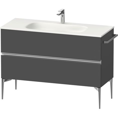 Duravit Sivida Meuble sous-lavabo, 2 tiroirs, poignée profilée