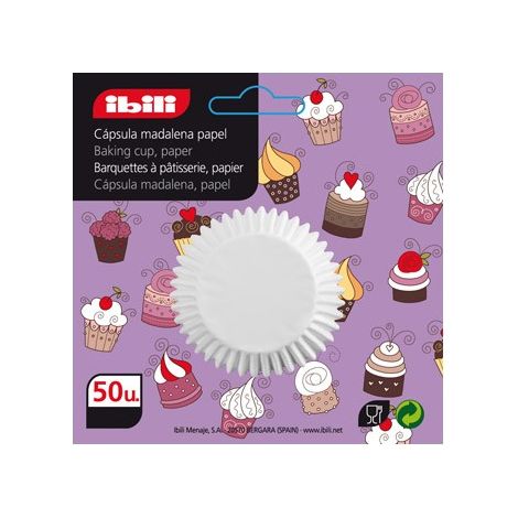 Cápsulas para cupcake Ibili claras 8 cm diámetro 4.5 cm altura