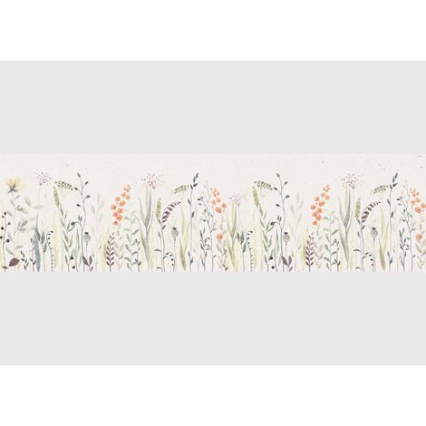 AG Design Bordura Autoadesiva Fioritura Delicata, AWB 8486  Decorazione Impermeabile per Pareti, Mobili, Carte da Parati, Rivestimenti Murali, Pellicola  Larghezza 500 x Altezza 13,8 cm (1/5)