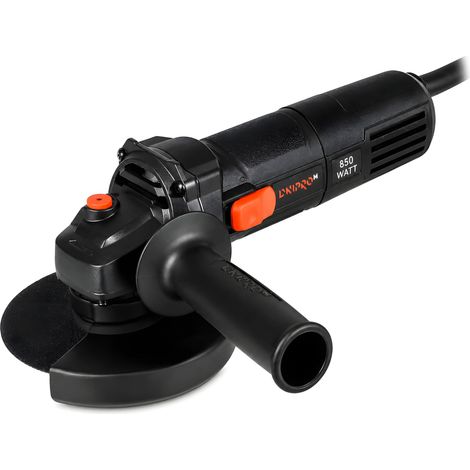 Dnipro-M Amoladora Angular 850W Disco 125mm – Velocidad Variable 4000–11000 RPM, Arranque Suave, Rodamientos RS Antipolvo, 10 Discos Incluidos