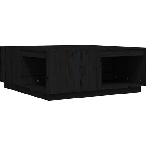 Maison Exclusive - Couchtisch Schwarz 100x101x40,5 cm Massivholz