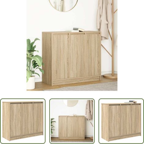 Holzschrank - Sideboard Sonoma-Eiche 85x34x76 cm Holzwerkstoff (1/5)