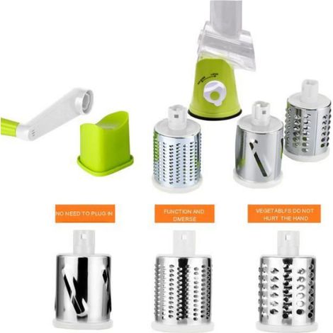 Mandoline - Sedmart - Compact - Inox - Vert - Multifonctionnelle (1/4)