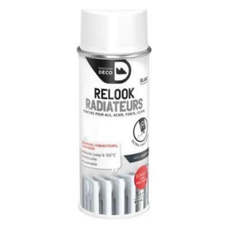 Peinture Aérosol - Radiateur - Blanc Satiné - Intérieur - 0.4 L (1/3)