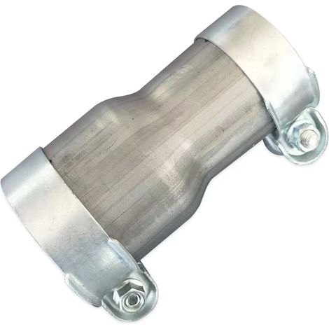 Adaptateur D'échappement Double Manchon Acier Inoxydable 60 mm À 55 mm Avec 2 Colliers (1/5)