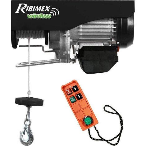 Palan Électrique 400/800kg - Télécommande Radio - 18 m - Cap. de Levage Élevée - Pratique et Efficace - D-Work