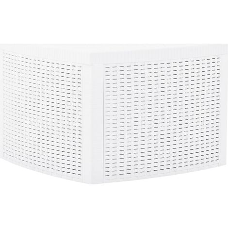 Mesa auxiliar de plástico blanco 54x54x36,5 cm vidaXL (1/2)