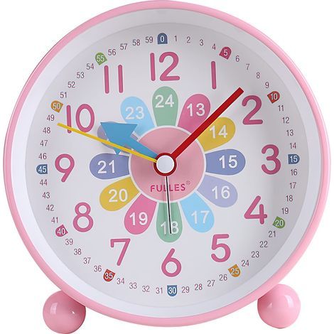 Réveil Numérique Enfants sans Tic-tac, Réveil d'apprentissage Silencieux Horloge Enfants Réveil Analogique Compact pour Garçons et Filles - Réveil de Voyage avec Veilleuse, Snooze et à Piles (1/5)