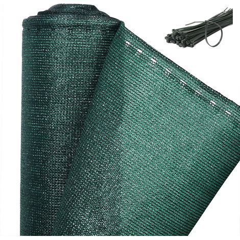 WOLTU Brise vue renfoncé pour balcon, Protection contre le vent, le soleil, la poussière, 1, 8x6m, Vert Foncé