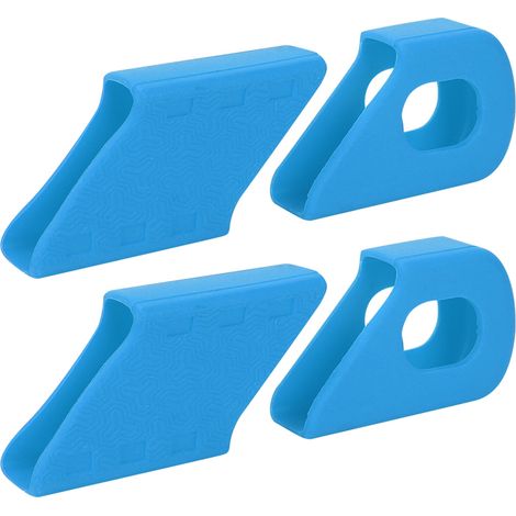 Manchon de Protection de manivelle de vélo en Silicone, 4 pièces, bottes de bras, accessoire de vélo (bleu) (1/5)