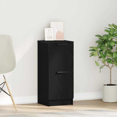 Sideboard Schwarz Eichen-Optik 30 x 30 x 70 cm Holzwerkstoff