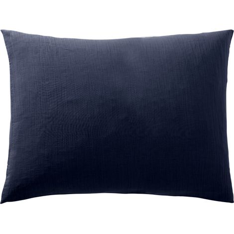 Taie d'oreiller "Noah" 50 x 70 cm "Gaze de Coton" - Noah Bleu Nuit - Noah Bleu Nuit - (1/4)