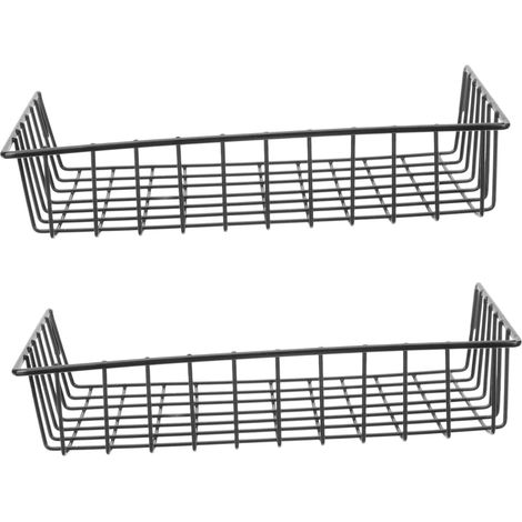 Lot de 2 paniers pour panneau à outils, rangement grillagé pour outils, étagère murale diverse pour atelier, garage, organisation de la maison (1/5)