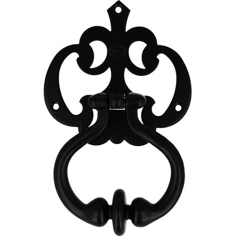 Türklopfer Haustürklopfer Schmiedeeisen Schwarz matt Haustürbeschlag Klopfer (1/5)