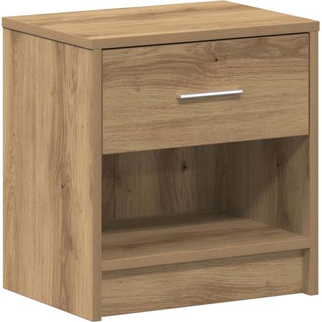 Maison Exclusive - Nachttisch mit Schublade Artisan-Eiche 39x28x4 (1/5)