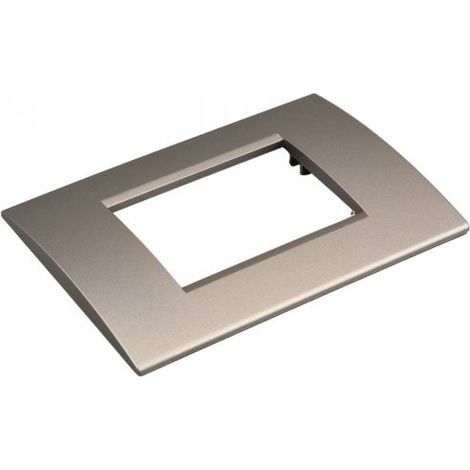 Placca Plastica Quadrata MBL 3M Bronzo Compatibile Bticino Living BLN89310
