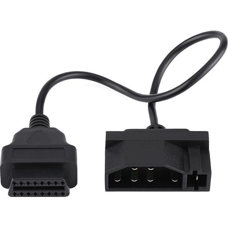 Adaptateur OBD2 7 broches vers 16 broches, câble de diagnostic OBDII compatible Ford, connecteur de liaison pour scanner automobile (1/5)