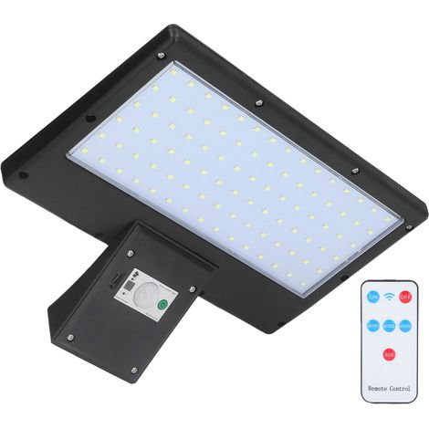 Lampadaire solaire LED 90 LED IP65 étanche extérieur avec détecteur de présence pour allée et jardin (1/5)