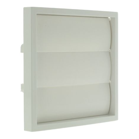 Aldes – Grille de ventilation extérieure VPA 186x186 mm – Plastique blanc – Raccordement circulaire 100-150 mm – Installation discrète (1/5)