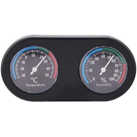 FENOPLASTICATempérature mini analogique hygromètre Forme Ronde thermomètre hygromètre for Reptile réservoir (1/5)