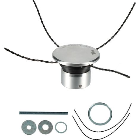 Tête de débroussailleuse universelle aluminium 4 fils nylon torsadés 3mm