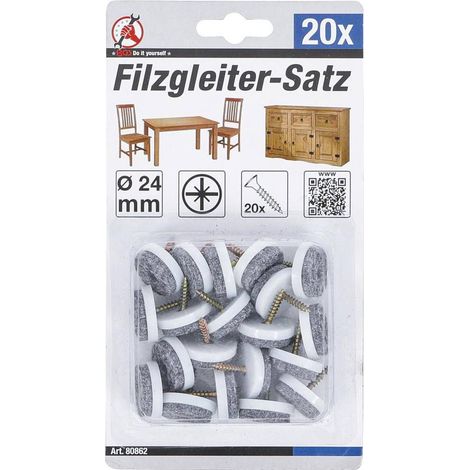 Jeu de Protections Antidérapants D.24 mm - 20 pcs à Vis - Sécurité et Stabilité, - D-Work (1/5)