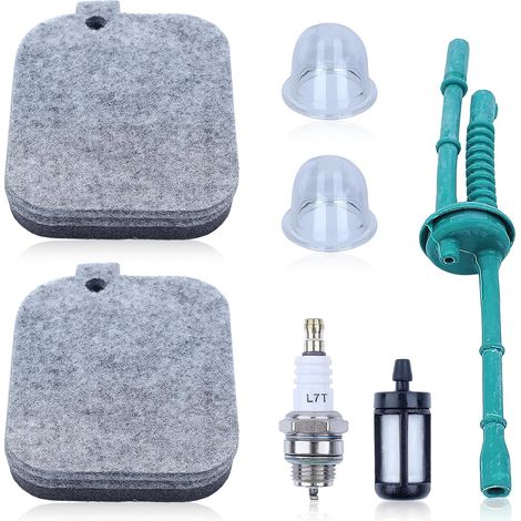 Filtre à air BG55 pour Stihl BG 55 BG85 SH85 BG65 SH55 BG45 Souffleur de feuilles Pièces 4229 120 1800 Kit d'entretien Filtre à air Filtre de ligne de carburant Ampoule deamorçage Bougie (2 pièces) (1/5)