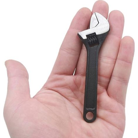 Schwarzer 4-Zoll-Mini-Schraubenschlüssel aus verstellbarem Stahl für Industrie- und Autoreparaturen