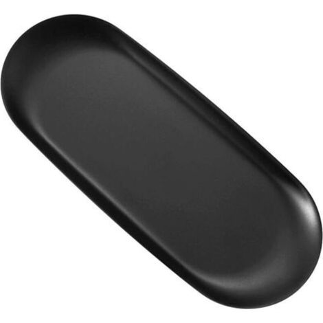 Ensemble d'outils pour bougies parfumées noircies - Plateau ovale décoratif en acier inoxydable pour clés artisanales, noir (1/3)