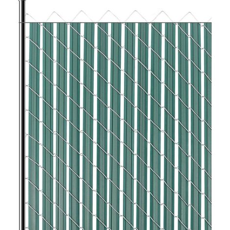 1,2 m Double Paroi Lattes d'Occultation Brise-Vue Jardin pour Clôture Grillage à Mailles Losangées avec Verrou Vert (1/5)
