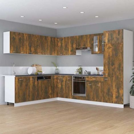 815585 Armoire suspendue 'Lyon' Chêne fumé 50 x 31 x 60 cm Bois d'ingénierie (1/5)