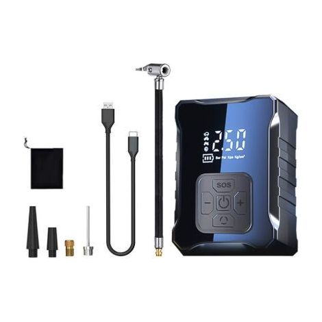 Cordless electric air pump, digital display, dual use, Type-C charging + power bank (1/5)