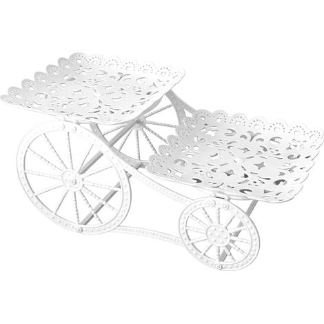 Porte-Plateaux À Étages Plat Creux Élégant À 2 Niveaux Présentoir À Bonbons Et Gâteaux pour Fête d'Anniversaire Buffet Mariage Goûter Chocolat Bonbons Pâtisseries (1/5)
