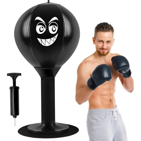 Punching Ball de Bureau, Boxe Table Stress Buster sur Pied Punchingball Ballon Boxe (1/5)