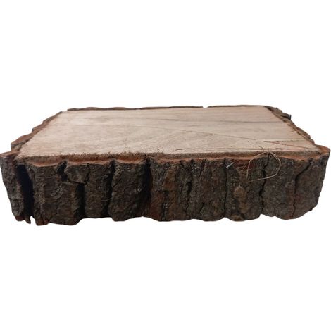 Base Legno Rettangolare 30x20 cm h 5cm Naturale con Corteccia Fetta di Tronco per Decoupage Fai da Te Centrotavola Artigianale Vassoio Rustico Decorazioni (1/5)