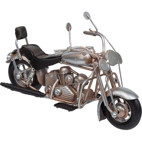 Moto de metal plateada 19x8.5x11 (1/5)