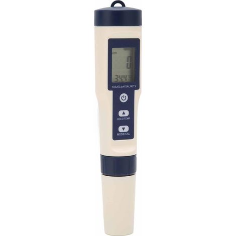 Haofy 5-in-1 Water Tester, tester multifunzionale per la qualità dell'acqua, digitale TDS/EC/Salinità/pH/Temperatura per acqua potabile, piscina, acquario, vasca per pesci, idroponica (1/5)