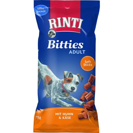 Rinti Bitties Hundesnack 75 g Huhn + Käse Hundeleckerlis