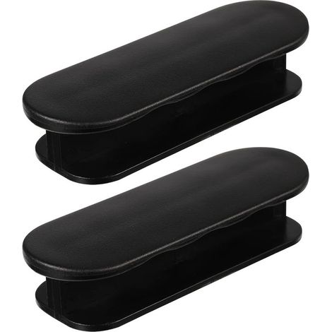 Lot de 2 poignées de porte de balcon adhésives poignées de porte de terrasse extérieure poignées de tiroir pour poignée de meuble, porte en verre, poignée de fenêtre-noir (1/5)