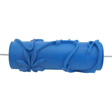 Rouleau à peinture à motifs, tête en caoutchouc souple, pour murs et plafonds, outil de texture décorative, bleu 106Y (1/5)