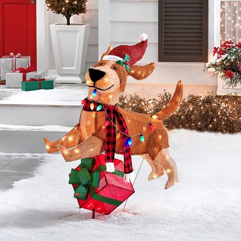 Décorations de Noël extérieures, piquets décoratifs pour jardin, panneaux « Joyeux Noël » pour décorer jardin, pelouse, porche et allée. (1/5)