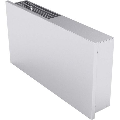Double pénétration de façade 1 avec grille de protection contre les intempéries, acier inoxydable